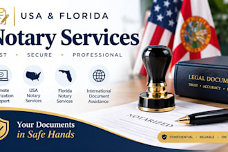 notarize documents remote USA and international florida notary public