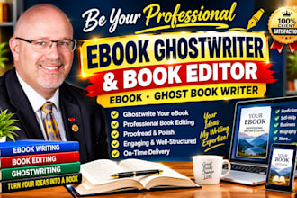professionally ghostwrite your memoir autobiography ebook editor, ghost writer