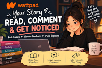 read, comment on, and promote your wattpad story