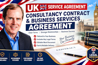 draft a UK service agreement, consultancy contract, business services agreement