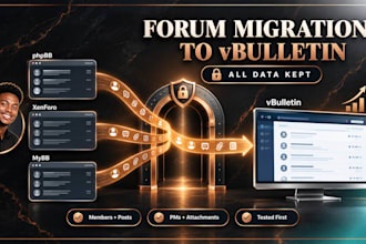 migrate your forum from phpbb, xenforo, or mybb to vbulletin, with all data kept