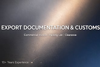 prepare your export documentation and customs clearance