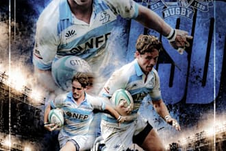 create custom sports posters and athlete graphics