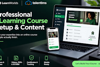 online course content elearning course on learnworlds website talent lms website