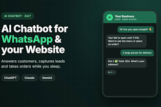 build an ai chatbot for whatsapp and your website
