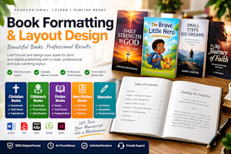 format christian book children fiction  non fiction book formatting memoir
