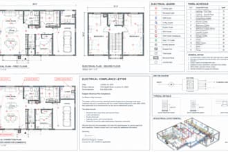 do electrical correction plans compliance letter autocad drawing