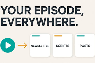 repurpose your podcast or video into a newsletter and social posts