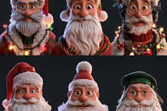 create custom christmas character models for you
