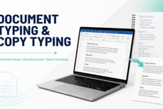 retype handwritten notes and documents into word