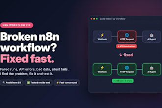 debug, fix or audit your n8n workflow and automations