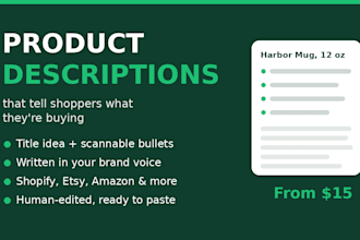 write clear product descriptions for your online store