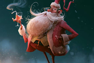 draw cute christmas  character art