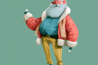 create custom christmas character model