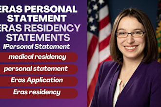 edit and polish eras applications residency personal statement medical residency