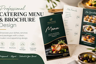 design catering menu catering  brochure for traiteur business menu traiteur