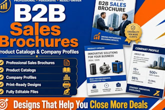 design b2b sales brochures, product catalogs and company profiles
