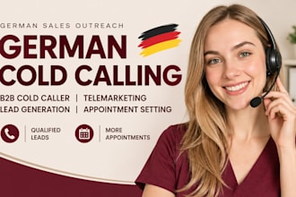 b2b cold calling appointment setter german phone call b2b kaltakquise sales rep