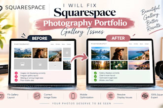 fix squarespace photography portfolio gallery issues for french