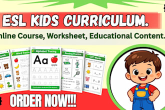 desingn engaging esl worksheet kids curriculum online course content lesson plan