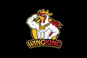 make fast food wing spot logo with franchised restaurant