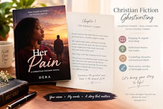 ghostwrite christian fiction,  and inspirational novels