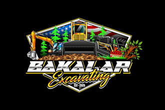 make awesome excavator, skid steer and forestry mulching logo