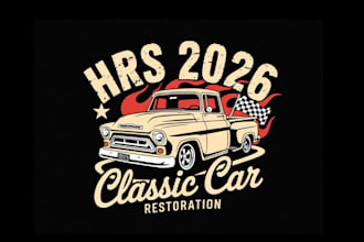 create fantastic wonderful classic car logo