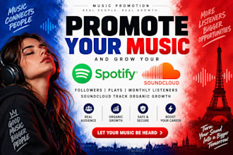 promote your music and grow your spotify soundcloud followers
