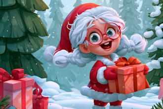 make unique christmas character illustrations