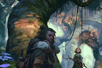 draw anime style fantasy characters and heroes