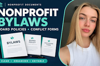 create nonprofit bylaws, board policies and conflict of interest forms