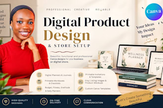 etsy digital products, digital planner, etsy listing and hyperlink