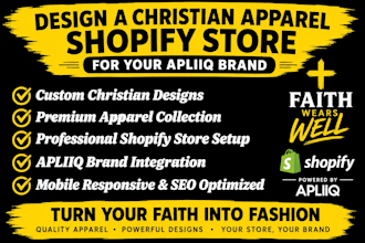 design christian apparel shopify store for your apliiq brand
