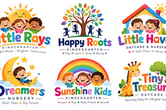 design a professional, kindergarten, nursery, kids, children daycare logo