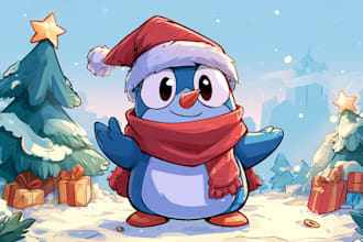 make charming christmas character illustrations for holiday projects
