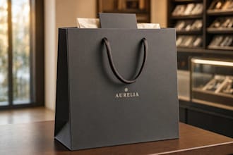 create premium shopping bag packaging design