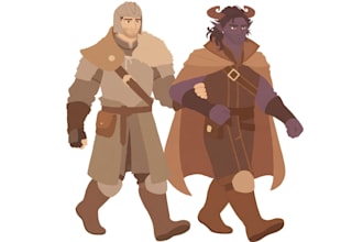 draw your fantasy dnd party in an epic cinematic scene