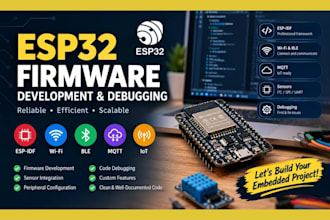 develop and debug esp32 firmware and integrate sensors