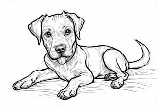 draw detailed black and white line art for your pet