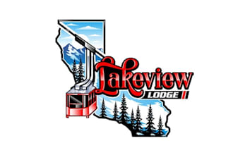 make lake tahoe lodge logo with a view serving great beer