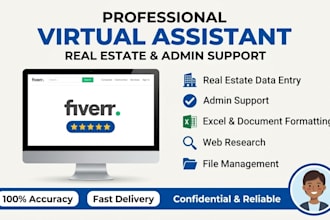 do real estate entry and admin virtual assistant tasks