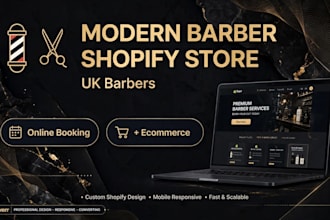 design luxury modern barber shop website