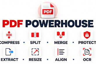 edit, merge, split, compress, protect, or ocr PDF files