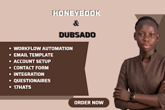 setup honeybook crm automation dubsado workflow for creatives