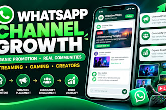 organically promote your whatsapp channel and streaming community engagements