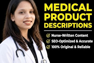 write medical equipment product descriptions