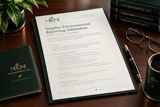 draft supplier environmental reporting clauses