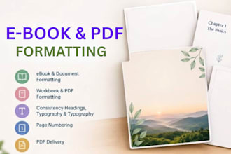 format your ebook, PDF for print and digital use