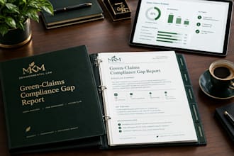 prepare a green claims compliance gap report for counsel